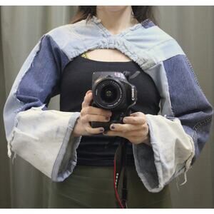 Denim Sleeves- Handmade Upcycled Jeans Shrug